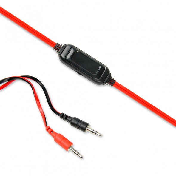 iBox SHPI1528MV hörlur och headset Kabel Huvudband Spela Svart, Röd
