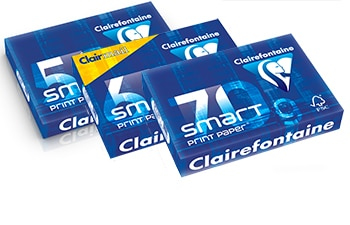Miniatyrbillede 2 af 2: Clairefontaine Smart printpapir A4 (210x297 mm) 500 ark Hvid