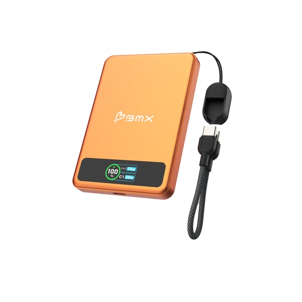 Miniatyrbillede 2 af 5: BMX - Better Mobile Xperience B939-05-OR powerbank Halvfast tilstand 5000 mAh Trådløs opladning Orange