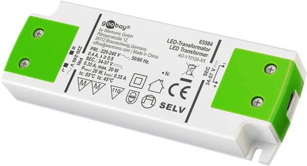Miniatyrbild 1 av 8: Goobay 65584 strömtransformatorer Vit, Grön 0,35 A