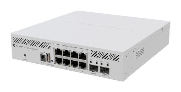 Mikrotik CRS310-8G+2S+IN: L3 Smart Switch hanterad 2.5G Ethernet (100/1000/2500) 1U Vit Mikrotik CRS310-8G+2S+IN: L3 Smart Switch hanterad 2.5G Ethernet (100/1000/2500) 1U Vit