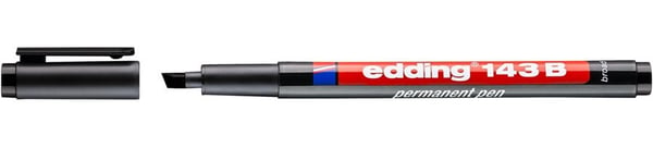Edding 143 B markeringspennor Mejselspets Svart