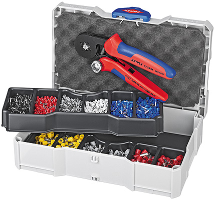 Miniatyrbillede 1 af 2: Knipex 97 90 09 kabelklipper Krympeværktøj Blå, Rød