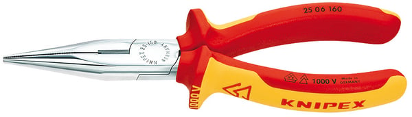 Knipex M. SCHNEIDE 2-K 160MM VDE / KNIPEX FLACHRUNDTANG 25 06 160 Knipex M. SCHNEIDE 2-K 160MM VDE / KNIPEX FLACHRUNDTANG 25 06 160