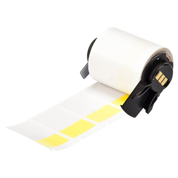 Brady M6-31-427-YL print etiket Transparent, Gul Selvklæbende printeretiket