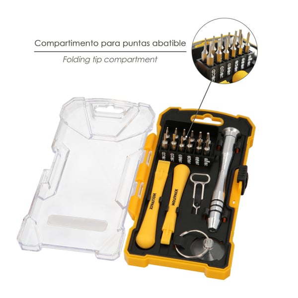 Pikkukuva 2 / 5: Wolfpack Kit Herramientas Reparacion Smartphones 17 Piezas