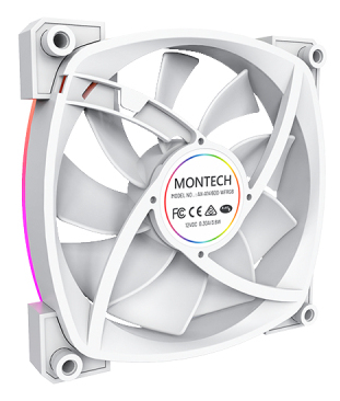 Montech AX140 PWM Computerkabinet Ventilator 14 cm Hvid 1 stk