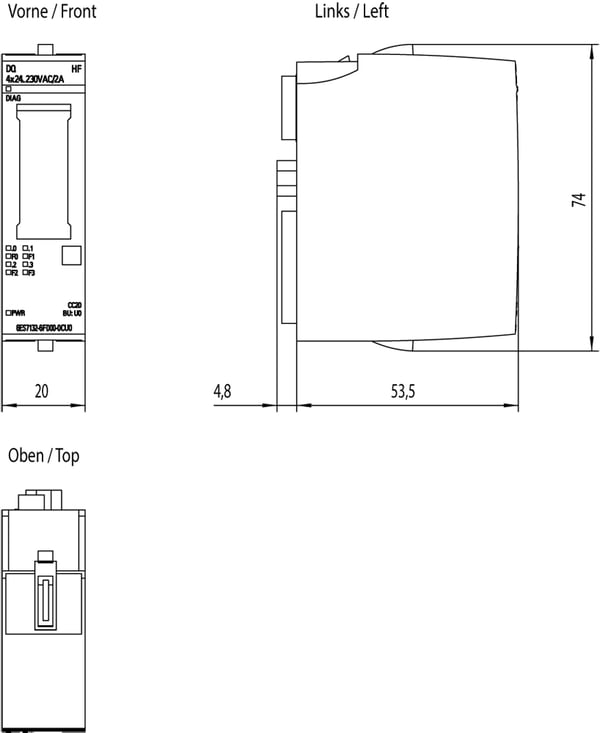 Siemens 6ES7132-6FD00-0CU0 eladaptrar inomhus Multifärg