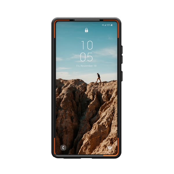 Miniatyrbild 2 av 6: UAG Civilian Pro - Skyddsfodral för Samsung Galaxy S25 Ultra 5G med inbyggd magnetmodul (oliv/orange)
