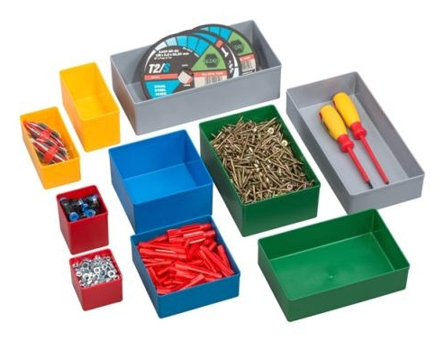 Miniatyrbild 2 av 3: Allit EuroPlus Insert 45/3 Förvaringskorg Torg Polystyren Blå