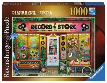 Miniatyrbillede 1 af 2: Ravensburger Vintage Vinyl Puslespil 1000 stk By