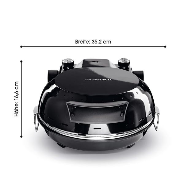 Gourmetmaxx 12282 pizza fremstiller & ovn 1 pizza(er) 1800 W Sort