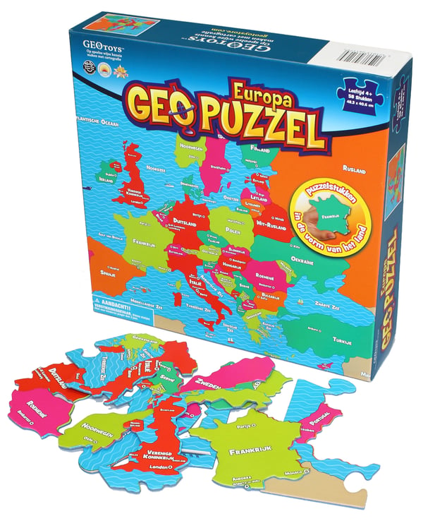 Miniatyrbillede 2 af 2: Geotoys .301NL puslespil 58 stk Kort