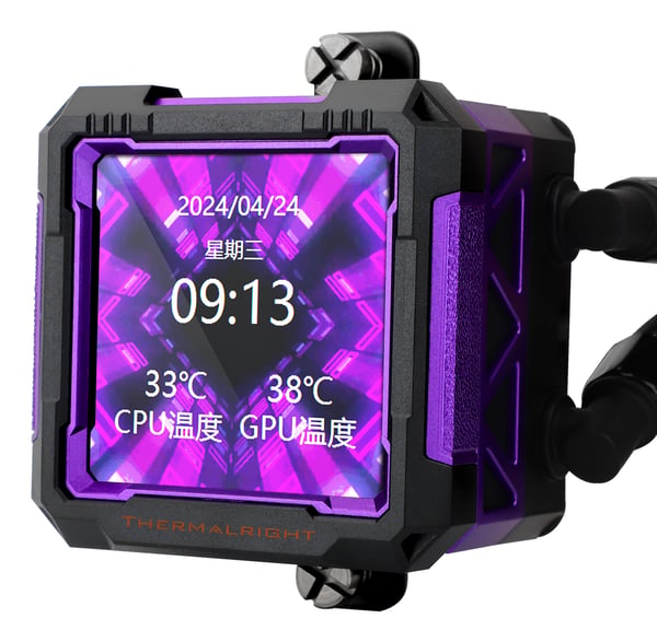 Miniatyrbillede 5 af 9: Thermalright Frozen Warframe PRO 360 Processor Alt-i-en væskekøler 12 cm Sort 1 stk