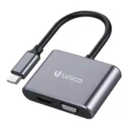 Pikkukuva 1 / 2: UNICO AD0245 kannettavien tietokoneiden telakka ja porttitoistin Langallinen USB 3.2 Gen 1 (3.1 Gen 1) Type-C Harmaa