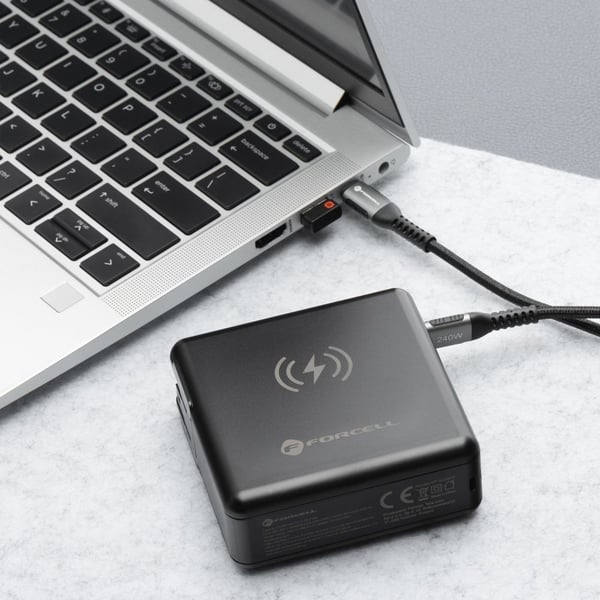 Pikkukuva 2 / 13: Forcell 5903396375378 akku- ja paristolaturi 15000 mAh Langaton lataaminen Musta