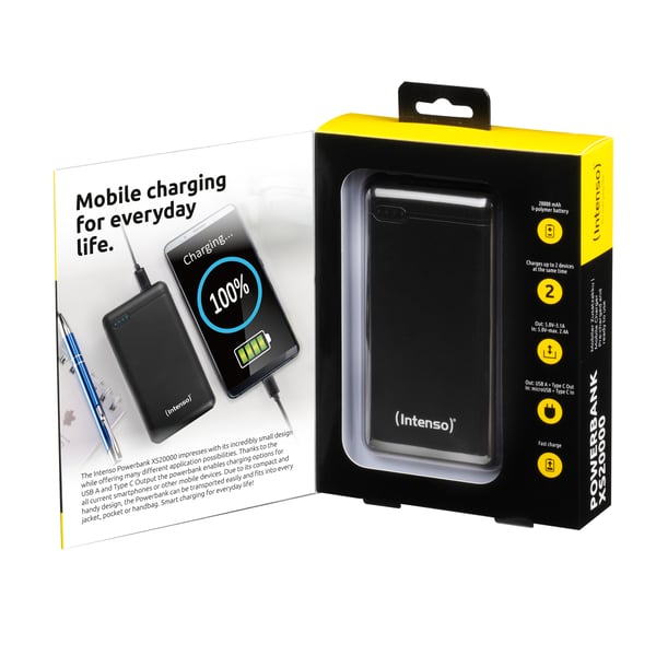 Intenso XS20000 Litium Polymer (LiPo) 20000 mAh Svart