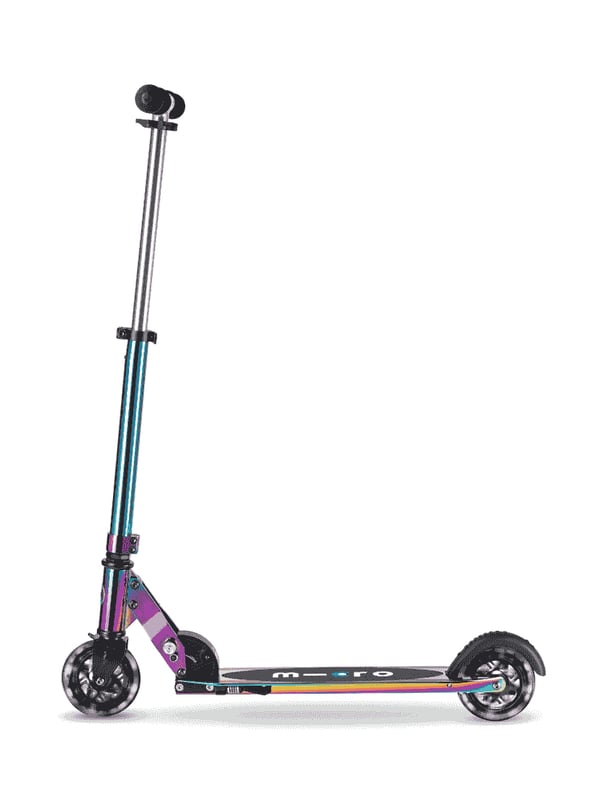 Micro Mobility Micro Sprite LED Neochrome Nuoriso Perinteinen potkulauta Kromi
