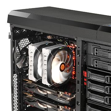 Pikkukuva 6 / 8: Thermaltake Frio Extreme Silent 14 Dual Suoritin Jäähdytin 14 cm Musta, Metallinen