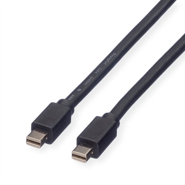ROLINE DisplayPort Cable, Mini DP - Mini DP, M/M 3 m Mini DisplayPort Sort