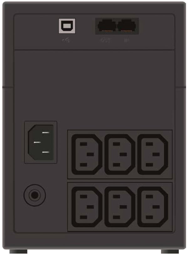 Miniatyrbillede 2 af 3: PowerWalker VI 1200 IEC UPS-enhed Interaktivt indgangsstik 1,2 kVA 600 W 6 AC stikkontakt(er)