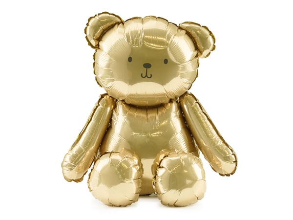 Folieballon Bjørn guld 43x53cm