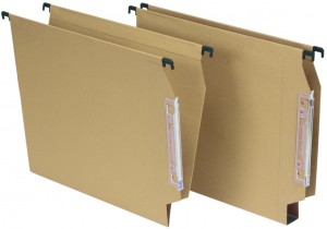 Miniatyrbillede 1 af 2: Bertesi 064 F Beta -B1 hængemappe Karton Beige 50 stk