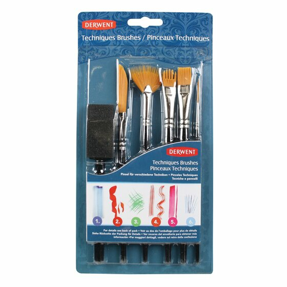 Miniatyrbillede 1 af 5: Derwent 2302003 kunst malerpensel 6 stk