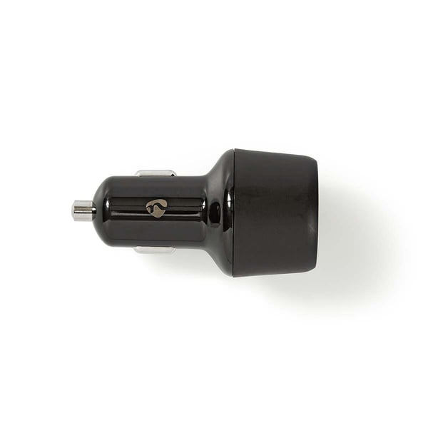 Nedis CCPD30W100BK mobilladdare Smartphone Svart Cigarr tändare Snabb laddning Automatisk
