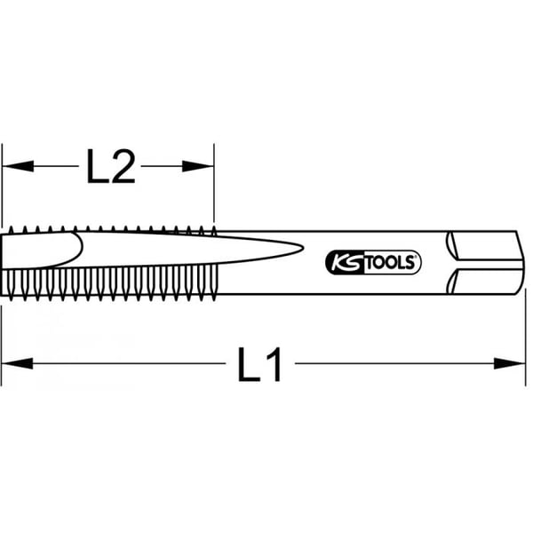 KS Tools 331.004 gängstång Stål