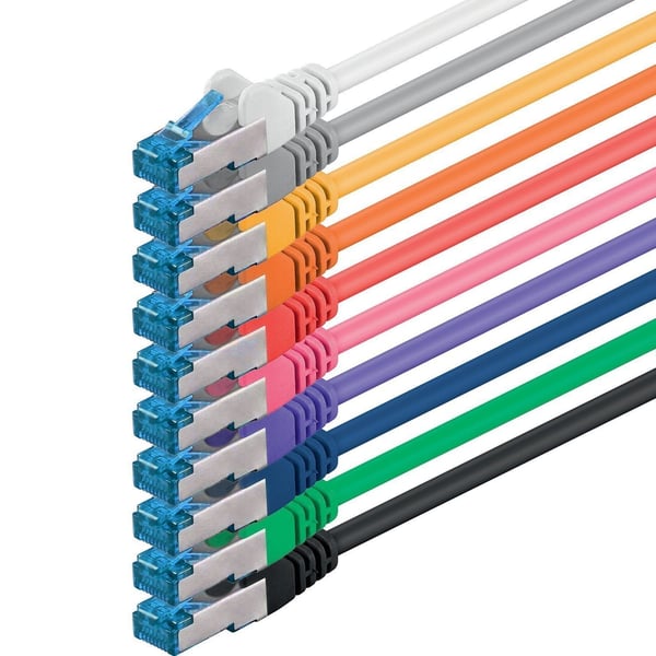 1aTTack 4250344832607 nätverkskablar Multifärg 0,5 m Cat6a SF/UTP (S-FTP)