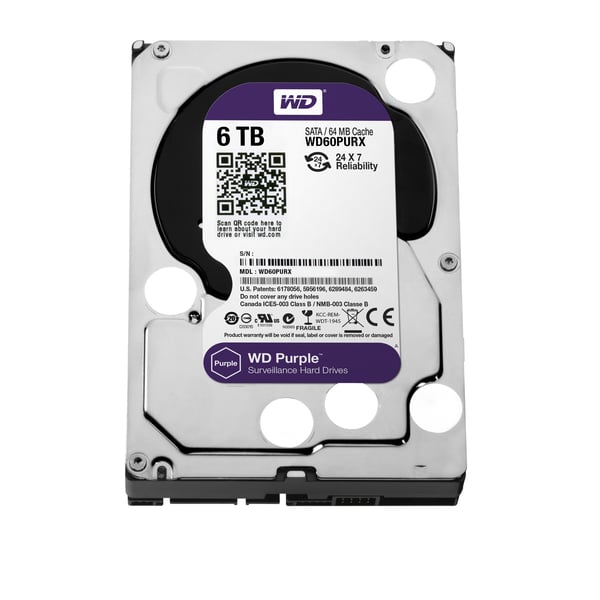 Western Digital Purple interna hårddiskar 6 TB 5400 RPM 64 MB 3.5" Serial ATA III