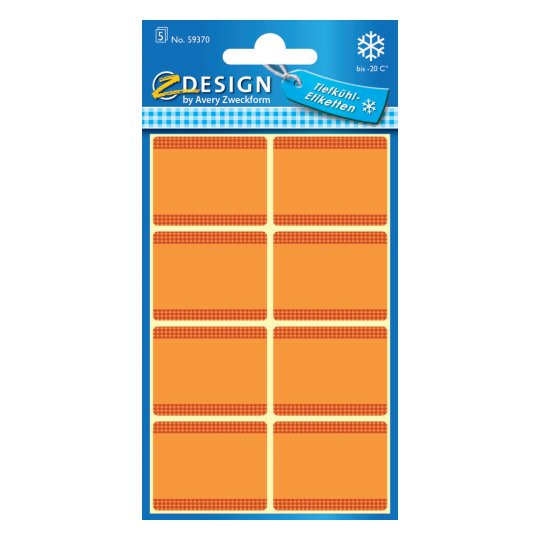 Miniatyrbild 1 av 2: Avery 59370 självhäftande etiketter Rundad rektangel Orange 40 styck
