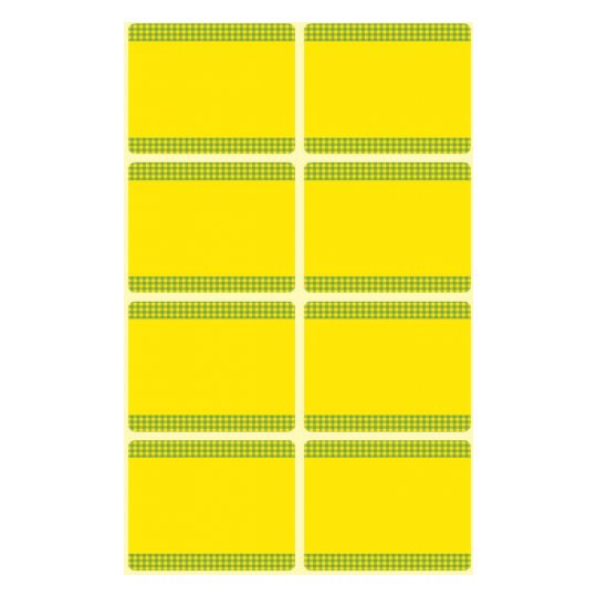 Miniatyrbild 2 av 2: Avery 59373 självhäftande etiketter Rundad rektangel Grön, Gul 40 styck