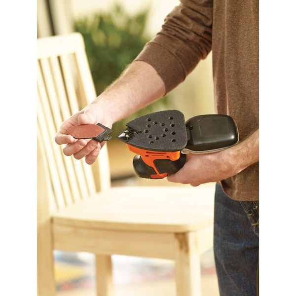 Miniatyrbild 2 av 18: Black & Decker KA2000-QS bärbar slipmaskin Deltaslip 14000 RPM Svart, Orange