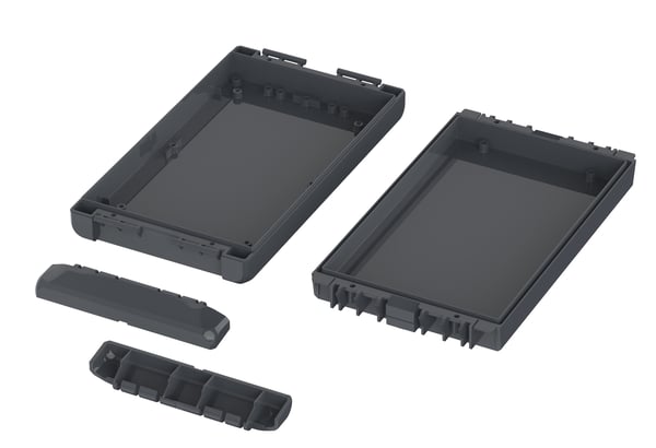 Miniatyrbillede 3 af 3: Bopla B 221304 ABS 7024 elektrisk skab IP66, IP68