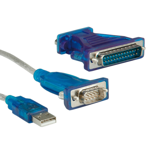 Miniatyrbillede 1 af 2: VALUE Converter Cable USB to Serial 1.8 m Grå