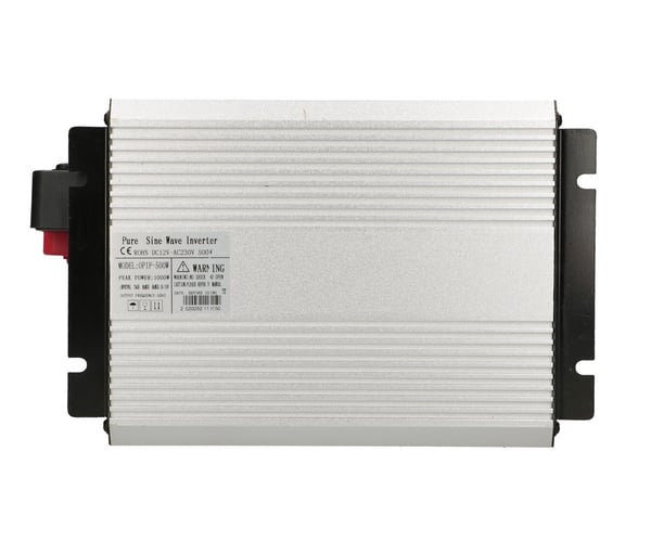 Extralink CAR VOLTAGE CONVERTER 12V - 230V, 500W, PURE SINUS OPIP-500W eladaptrar Automatisk Aluminium, Svart, Silver