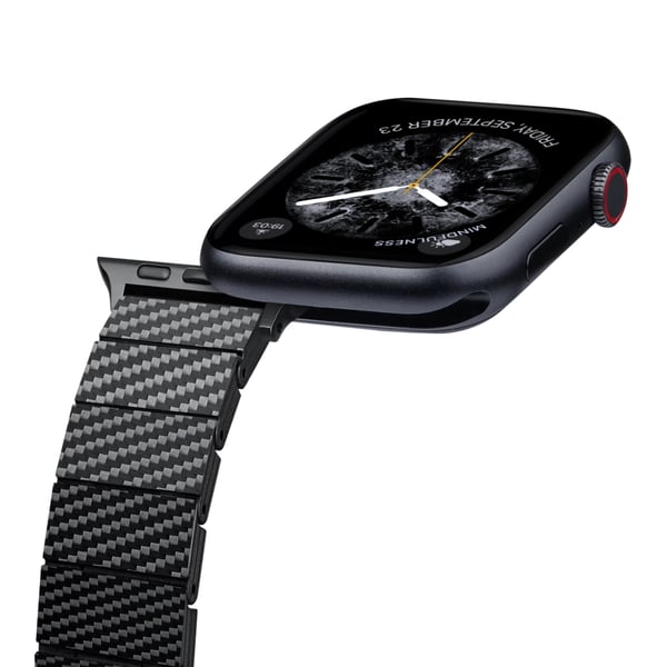 Pitaka AWB2307 Smart bærbart (wearable) tilbehør Band Sort Kulfiber