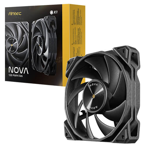 Antec Nova Tietokonekotelo Tuuletin 12 cm Musta 1 kpl