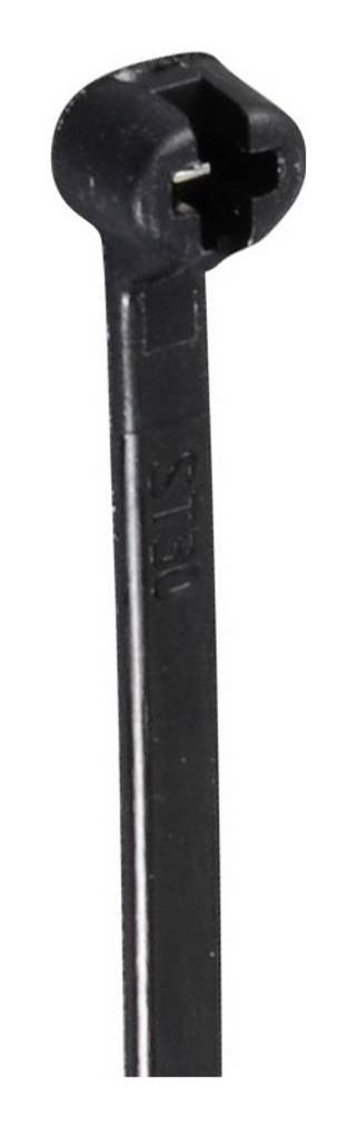 Miniatyrbillede 1 af 2: TRU COMPONENTS TC-12814184 kabelsamler Stige kabelbinder Polyamid, Rustfrit stål Sort 100 stk