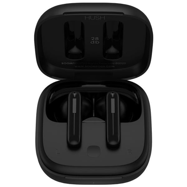 Boompods bassline HUSH ANC Kuulokkeet True Wireless Stereo (TWS) In-ear Puhelut/Musiikki Bluetooth Musta