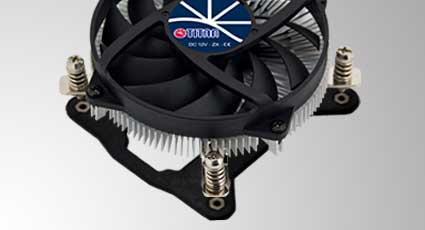 Titan DC-155A915Z/RPW kylsystem för dator Processor Kylare 9,5 cm Svart, Grå