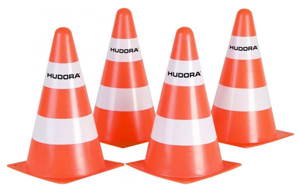 HUDORA Pylonen Punainen, Valkoinen Muovi