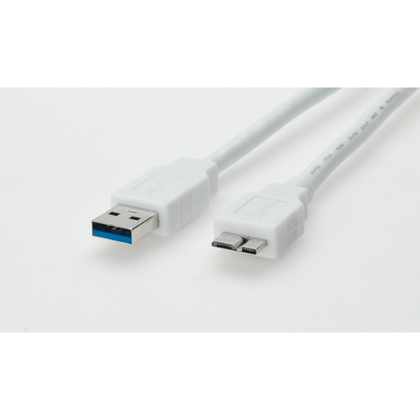 VALUE USB A/Micro-USB B 3m USB-kabel USB 3.2 Gen 1 (3.1 Gen 1) 5 Gbit/sek. Hvid