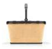 Reisenthel carrybag Beige, Sort Indkøbskurv