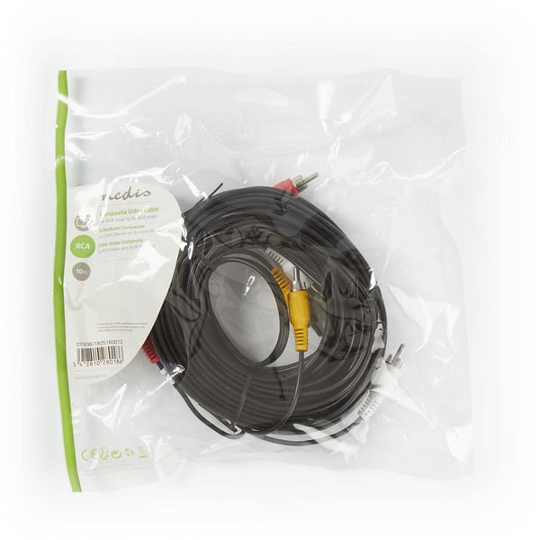 Miniatyrbillede 3 af 3: Nedis CVGP24300BK100 composite videokabel Sort