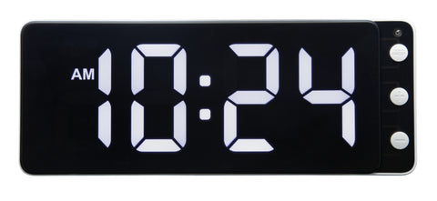 Miniatyrbillede 1 af 7: NeXtime 3534WI Væg- og bordur Digitalt ur Rektandel Sort, Hvid