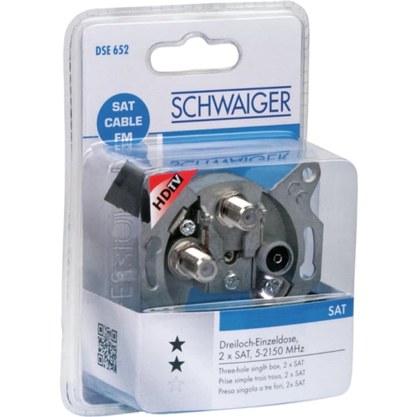 Miniatyrbillede 3 af 3: Schwaiger DSE652 531 stikkontakt SAT + TV + Radio