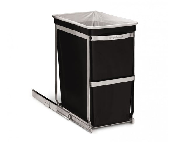 simplehuman CW1124 køkkenaffald m. sortering Sort
